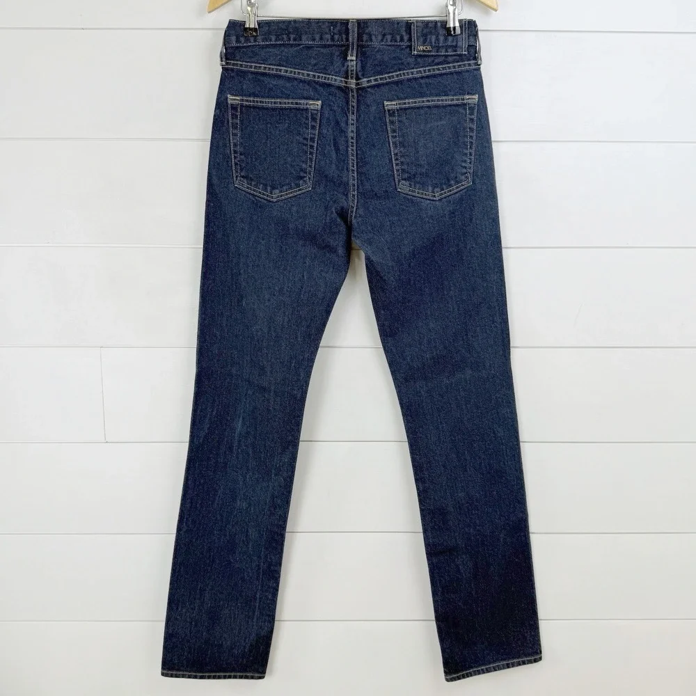 Vince Slim Straight Leg Denim Jeans Cotton Dark Wash Made in USA‎ Indigo 30
